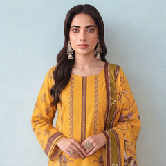 Printed 3-Piece Linen Suit