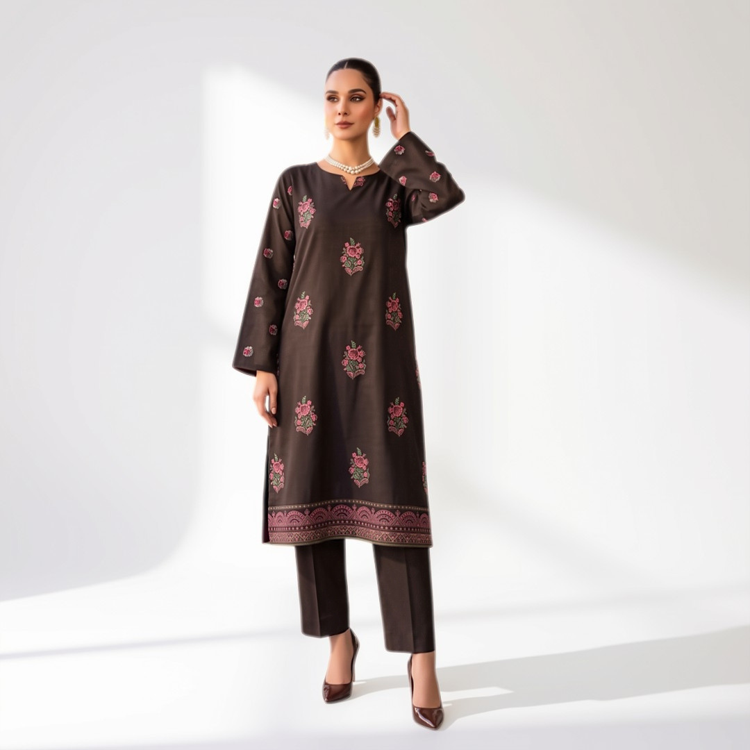 2 Piece Embroidered Suit